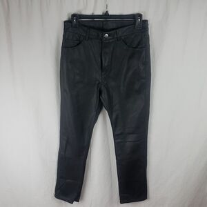 H&M Women's 8 Black Faux Leather Pants